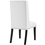 Baron Dining Chair Vinyl Set of 4 - Traditional Elegance & Nailhead Trimmed
