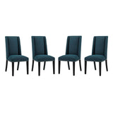 Baron Dining Chair Fabric Set of 4 - Elegant Heritage Style & Nailhead Trim