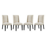 Baron Dining Chair Fabric Set of 4 - Elegant Heritage Style & Nailhead Trim