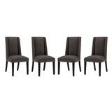 Baron Dining Chair Fabric Set of 4 - Elegant Heritage Style & Nailhead Trim