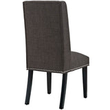 Baron Dining Chair Fabric Set of 4 - Elegant Heritage Style & Nailhead Trim