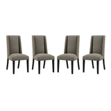 Baron Dining Chair Fabric Set of 4 - Elegant Heritage Style & Nailhead Trim