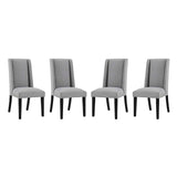 Baron Dining Chair Fabric Set of 4 - Elegant Heritage Style & Nailhead Trim