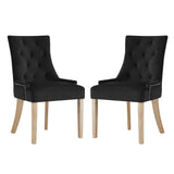 Pose Dining Chair Performance Velvet Set of 2 - Modern Farmhouse & Tufted Nailhead Trim