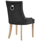 Pose Dining Chair Performance Velvet Set of 2 - Modern Farmhouse & Tufted Nailhead Trim