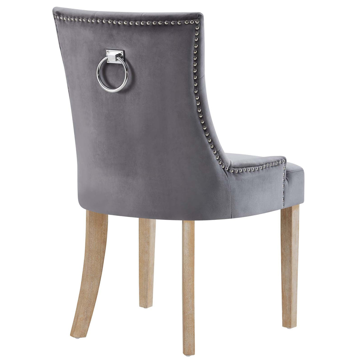 Pose Dining Chair Performance Velvet Set of 2 - Modern Farmhouse & Tufted Nailhead Trim