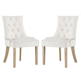 Pose Dining Chair Performance Velvet Set of 2 - Modern Farmhouse & Tufted Nailhead Trim