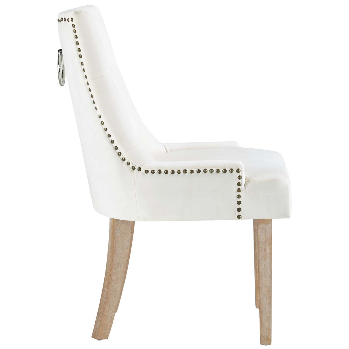 Pose Dining Chair Performance Velvet Set of 2 - Modern Farmhouse & Tufted Nailhead Trim