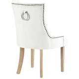 Pose Dining Chair Performance Velvet Set of 2 - Modern Farmhouse & Tufted Nailhead Trim