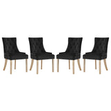 Pose Dining Chair Performance Velvet Set of 4 - Modern Farmhouse & Stain-Resistant
