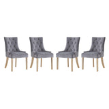 Pose Dining Chair Performance Velvet Set of 4 - Modern Farmhouse & Stain-Resistant