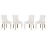 Pose Dining Chair Performance Velvet Set of 4 - Modern Farmhouse & Stain-Resistant