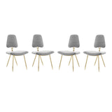 Ponder Dining Side Chair Set of 4 - Modern Glam & Velvet Performance
