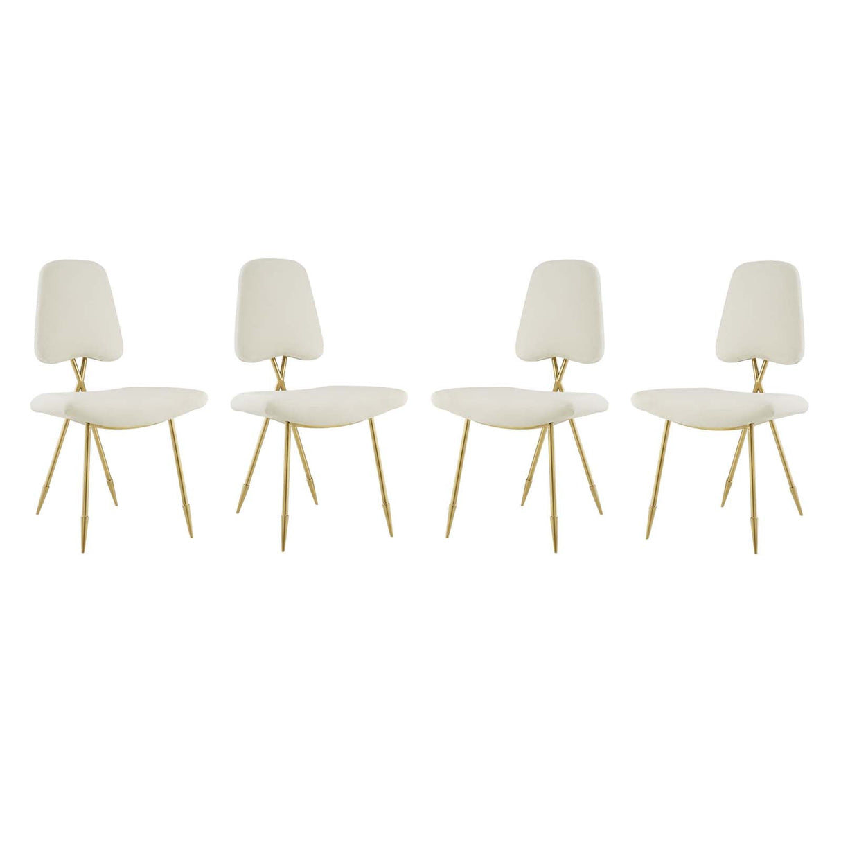Ponder Dining Side Chair Set of 4 - Modern Glam & Velvet Performance
