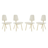 Ponder Dining Side Chair Set of 4 - Modern Glam & Velvet Performance