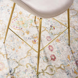 Scoop Gold Stainless Steel Leg Performance Velvet Counter Stool - Modern Glam & Stain-Resistant