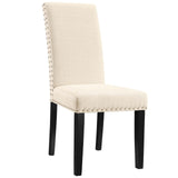 Parcel Dining Side Chair Fabric Set of 2 - Transitional Style & Elegant Nailhead Trim