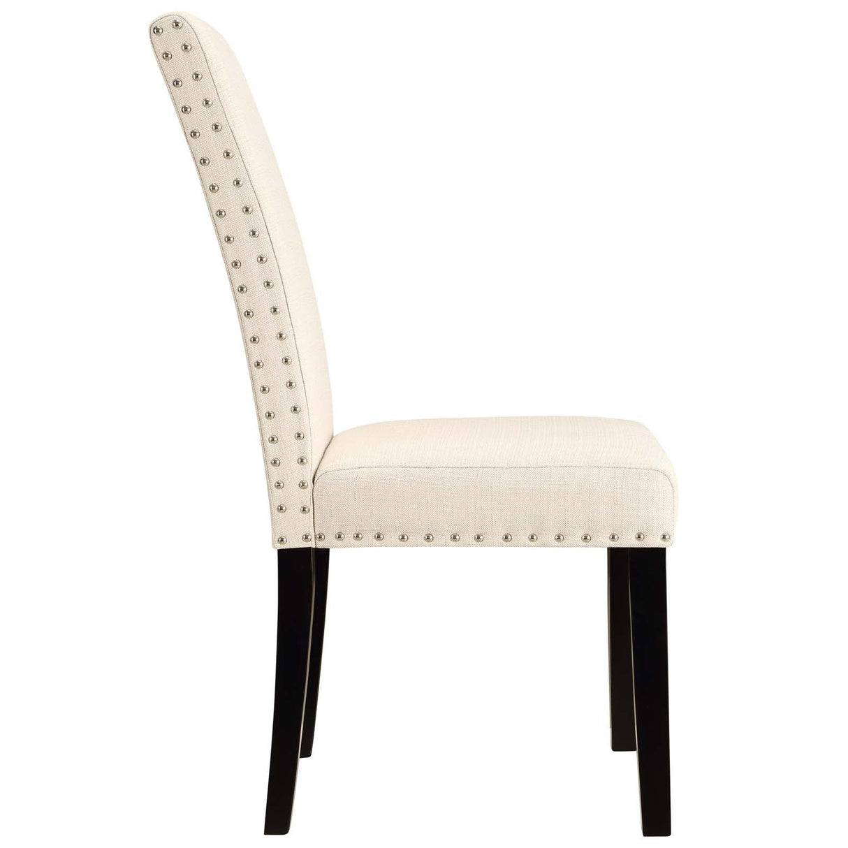 Parcel Dining Side Chair Fabric Set of 2 - Transitional Style & Elegant Nailhead Trim