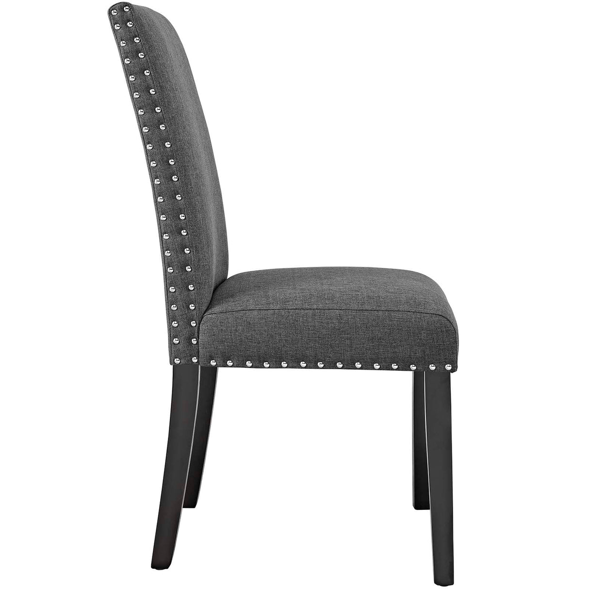 Parcel Dining Side Chair Fabric Set of 2 - Transitional Style & Elegant Nailhead Trim