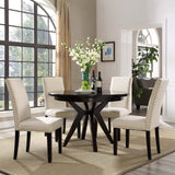 Parcel Dining Side Chair Fabric Set of 4 - Transitional Elegance & Nailhead Trim