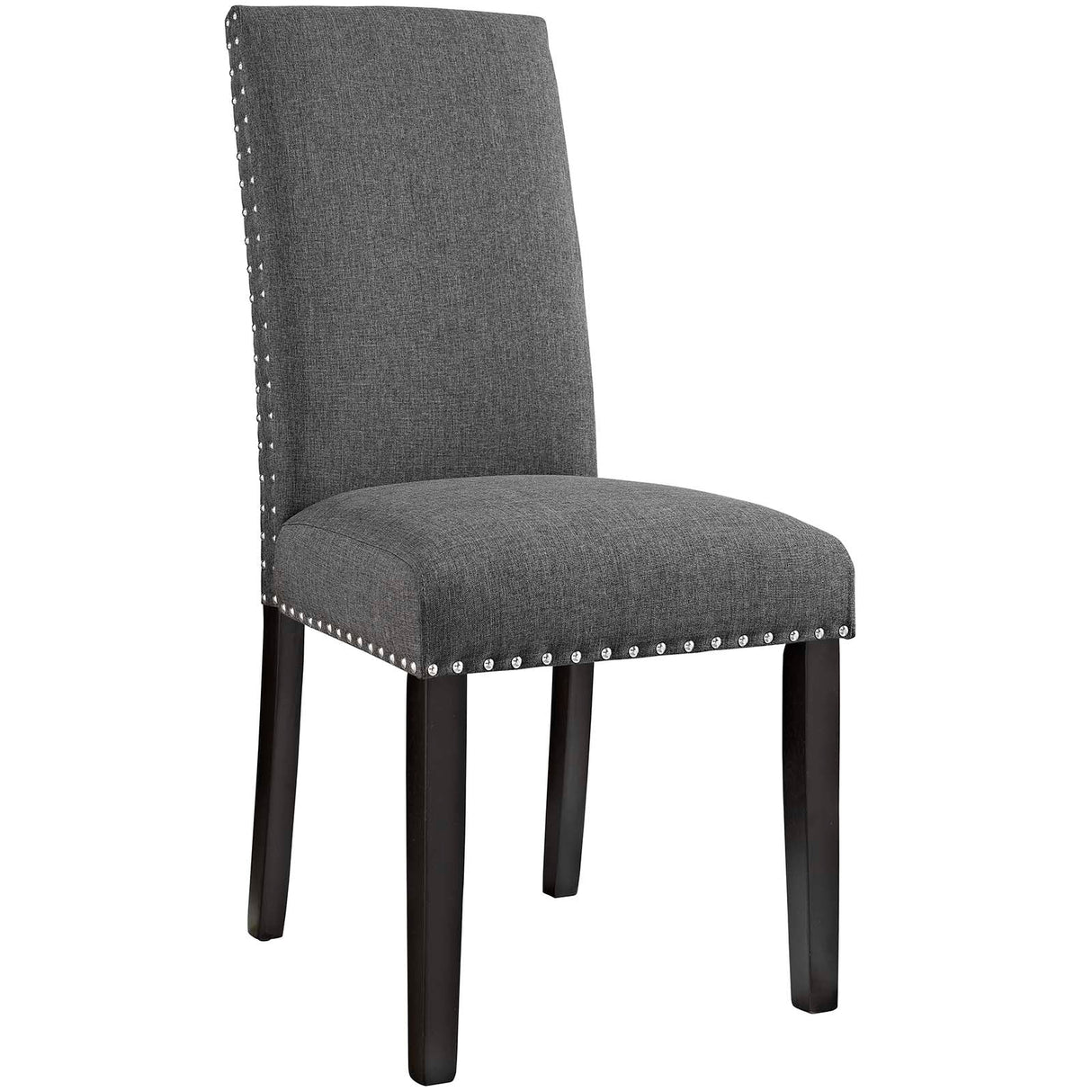 Parcel Dining Side Chair Fabric Set of 4 - Transitional Elegance & Nailhead Trim