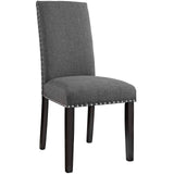 Parcel Dining Side Chair Fabric Set of 4 - Transitional Elegance & Nailhead Trim