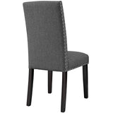 Parcel Dining Side Chair Fabric Set of 4 - Transitional Elegance & Nailhead Trim