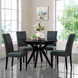 Parcel Dining Side Chair Fabric Set of 4 - Transitional Elegance & Nailhead Trim