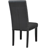 Parcel Dining Side Chair Vinyl Set of 2 - Transitional Modern Style & Elegant Nailhead Trim