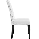 Parcel Dining Side Chair Vinyl Set of 2 - Transitional Modern Style & Elegant Nailhead Trim