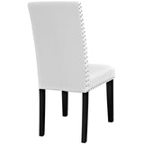 Parcel Dining Side Chair Vinyl Set of 2 - Transitional Modern Style & Elegant Nailhead Trim