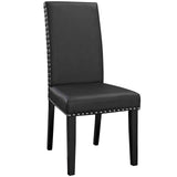 Parcel Dining Side Chair Vinyl Set of 4 - Mid-Century Modern & Easy-Clean Vegan Leather