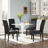 Parcel Dining Side Chair Vinyl Set of 4 - Mid-Century Modern & Easy-Clean Vegan Leather
