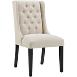 Baronet Upholstered Fabric Dining Chair Set of 4 - French Vintage & Button-Tufted Elegance