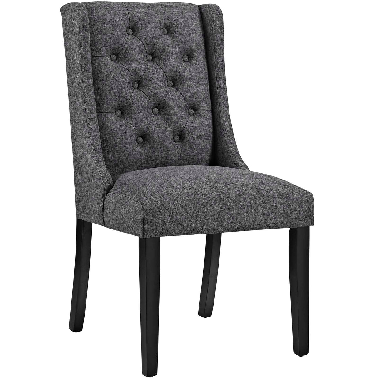 Baronet Upholstered Fabric Dining Chair Set of 4 - French Vintage & Button-Tufted Elegance