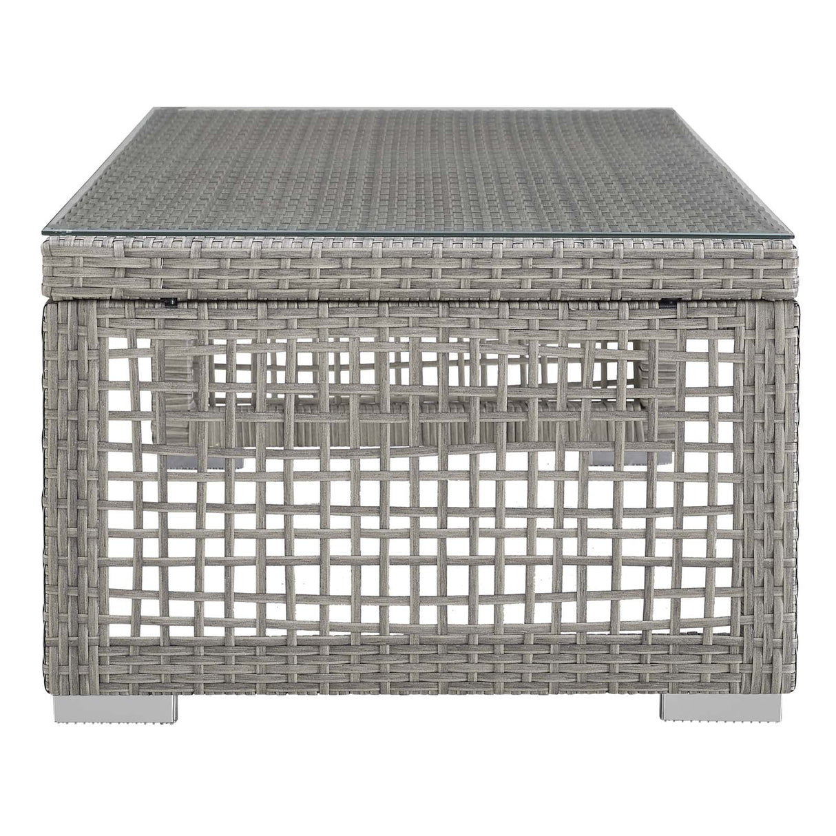 Aura 6 Piece Outdoor Patio Wicker Rattan Set - Modern Coastal & Weather-Resistant Sectional