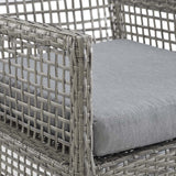 Aura 7 Piece Outdoor Patio Wicker Rattan Set - Modern Coastal & Weather-Resistant