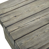 Manteo Rustic Coastal Outdoor Patio Side Table - Modern Driftwood Finish & Weather-Resistant End Table