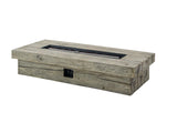 Manteo 70" Rectangular Outdoor Patio Fire Pit Table - Rustic Coastal & Weather-Resistant