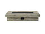 Manteo 70" Rectangular Outdoor Patio Fire Pit Table - Rustic Coastal & Weather-Resistant
