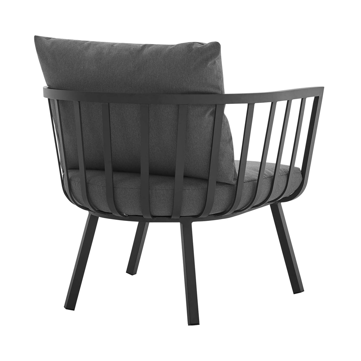 Riverside Outdoor Patio Aluminum Armchair - Coastal Modern & All-Weather Poolside Seating