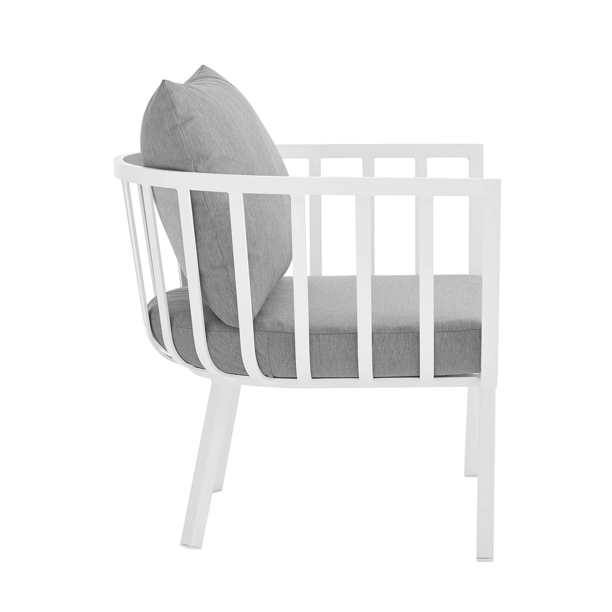 Riverside Outdoor Patio Aluminum Armchair - Coastal Modern & All-Weather Poolside Seating