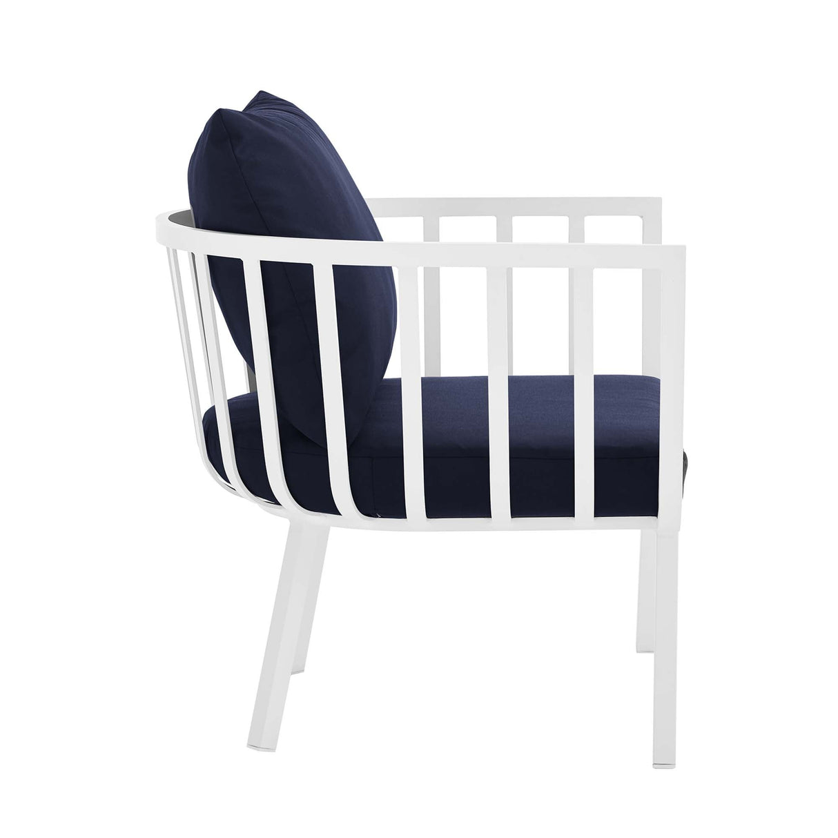 Riverside Outdoor Patio Aluminum Armchair - Coastal Modern & All-Weather Poolside Seating