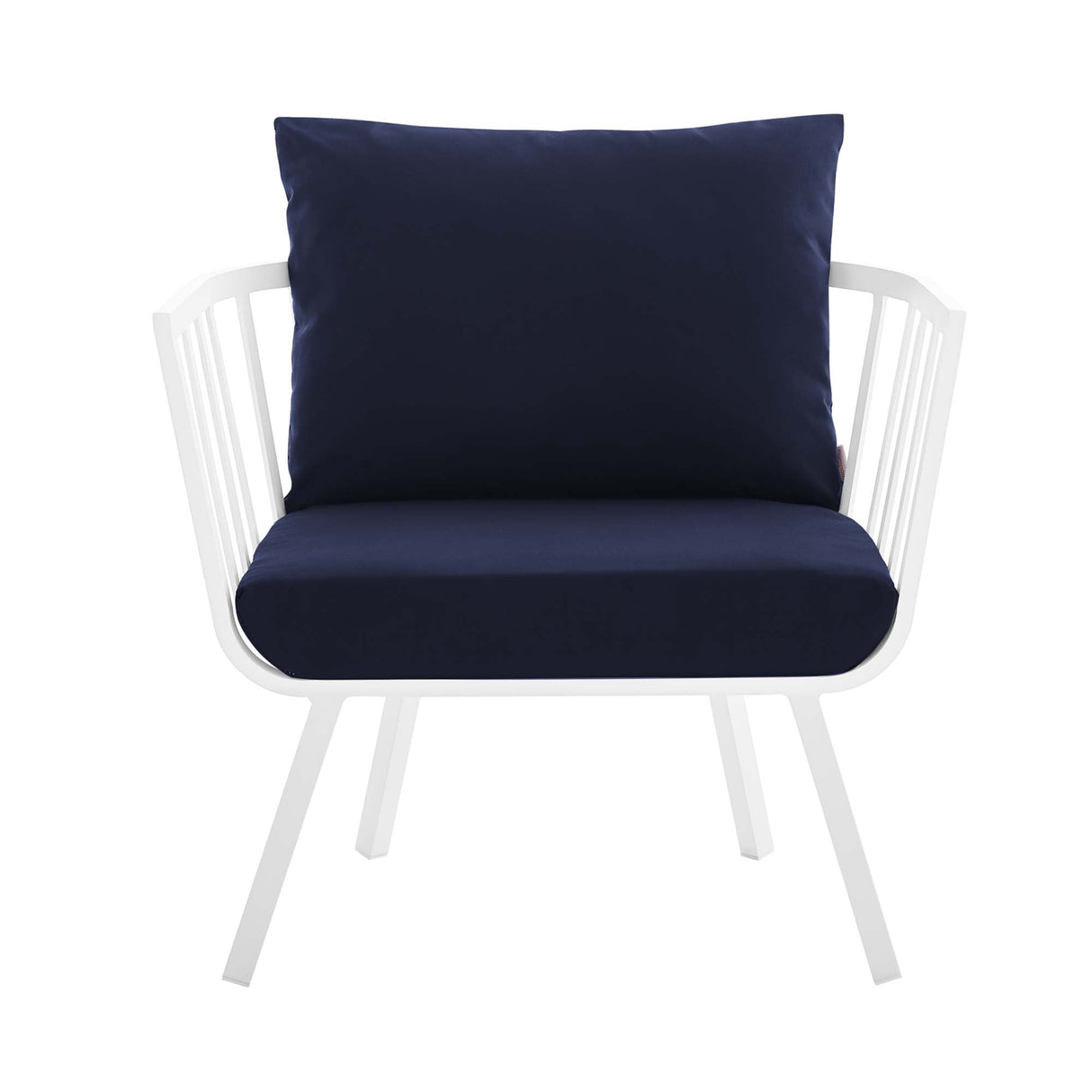 Riverside Outdoor Patio Aluminum Armchair - Coastal Modern & All-Weather Poolside Seating