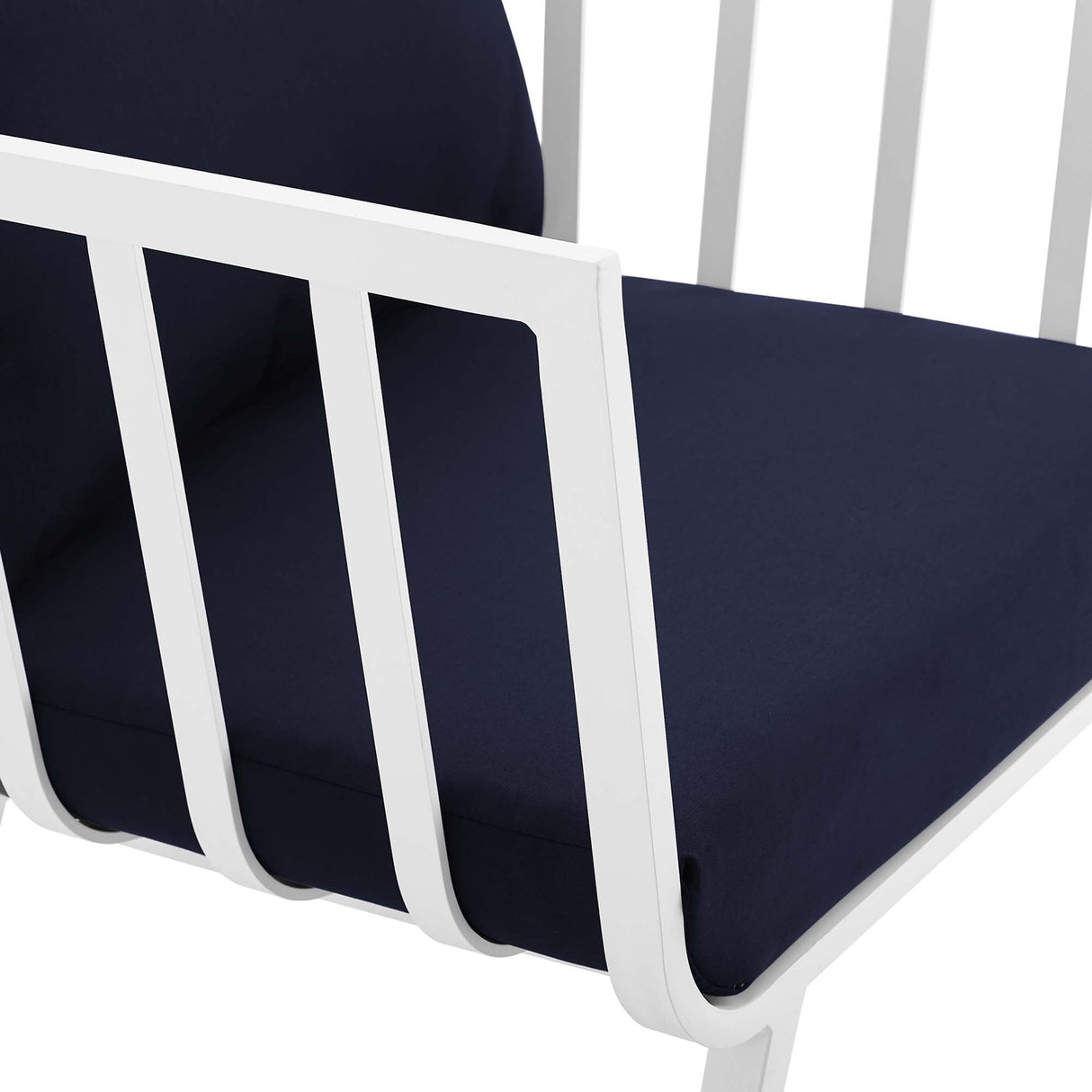 Riverside Outdoor Patio Aluminum Armchair - Coastal Modern & All-Weather Poolside Seating
