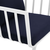 Riverside Outdoor Patio Aluminum Armchair - Coastal Modern & All-Weather Poolside Seating