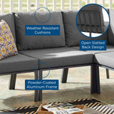 Riverside Outdoor Patio Aluminum Armless Chair - Coastal Modern & Modular Seating