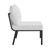 Riverside Outdoor Patio Aluminum Armless Chair - Coastal Modern & Modular Seating