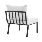 Riverside Outdoor Patio Aluminum Armless Chair - Coastal Modern & Modular Seating