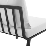 Riverside Outdoor Patio Aluminum Armless Chair - Coastal Modern & Modular Seating